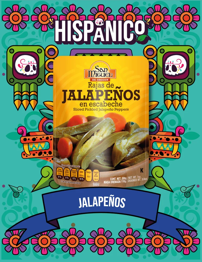 Rajas de Jalapeños en Escabeche San Miguel 200g