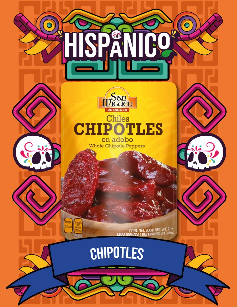 Chiles Chipotles Enteros en Adobo San Miguel 200g