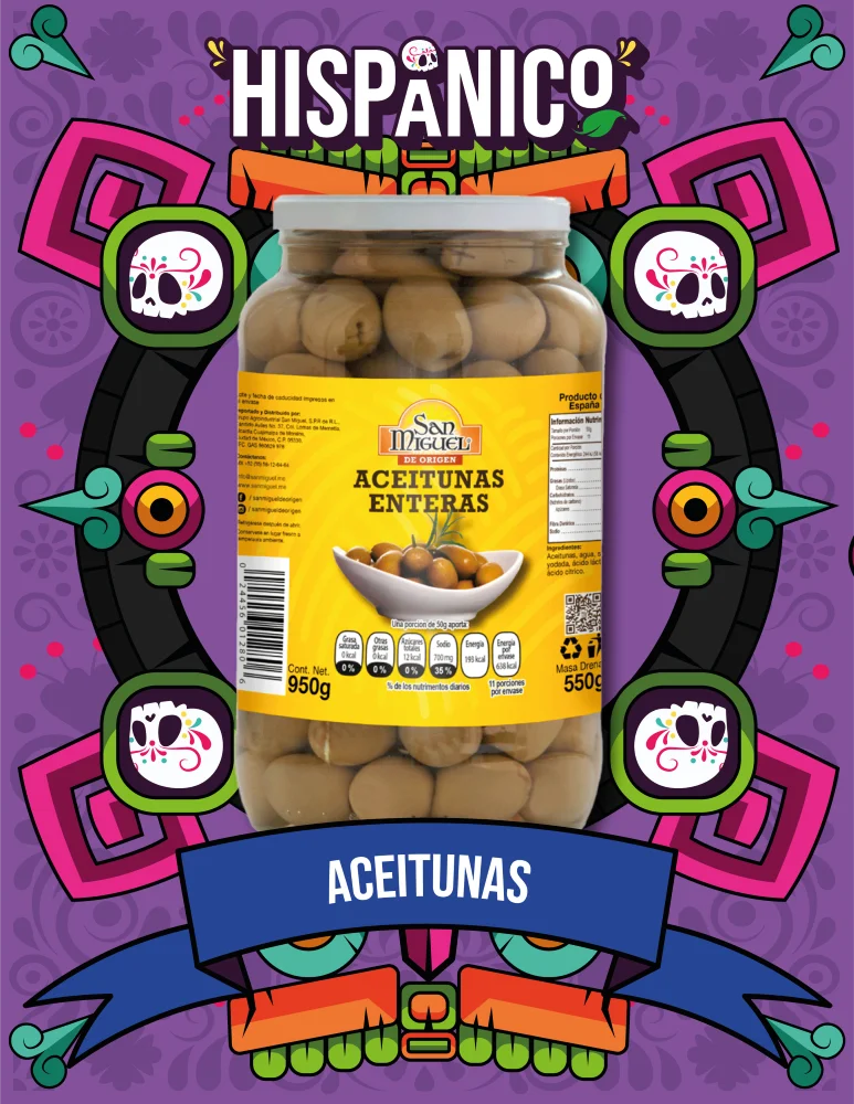 Aceitunas Enteras San Miguel 550g