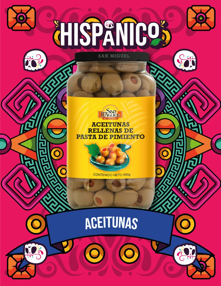 Aceitunas Rellenas de Pasta de Pimiento San Miguel 950g