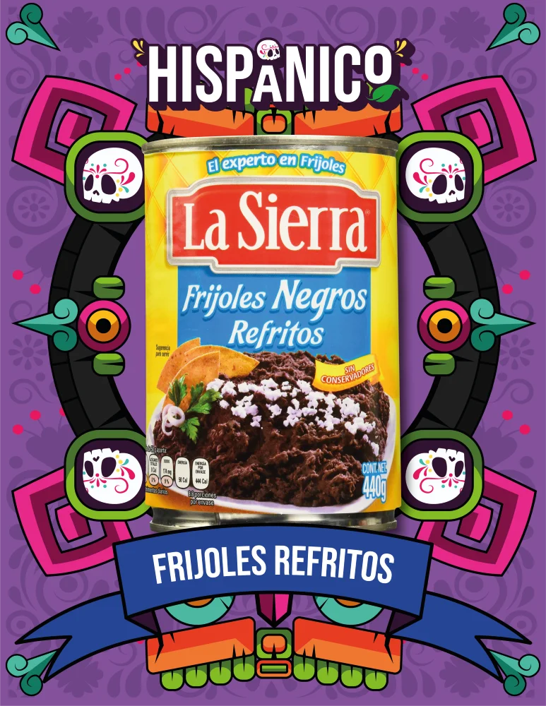 Frijoles Negros Refritos La Sierra 440g