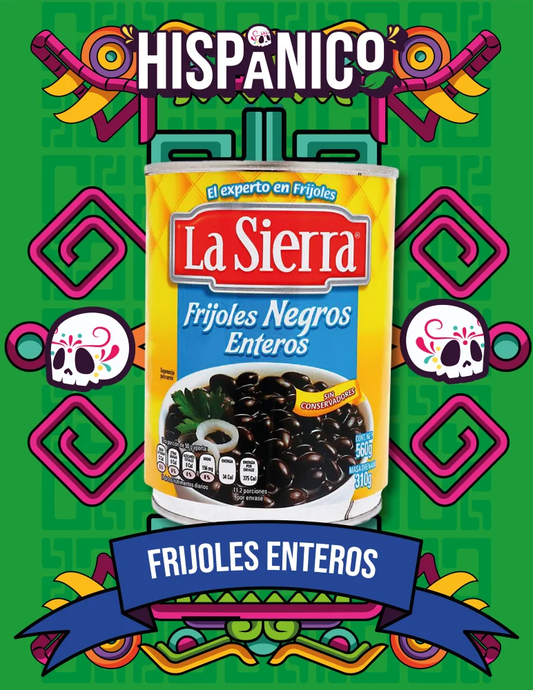 Frijoles Negros Enteros La Sierra 560g